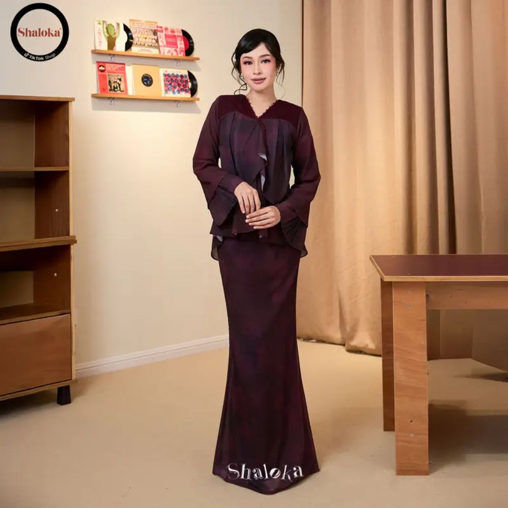 PRE ORDER | EvaRose Kurung Doll Printed Chiffon Lace Moden