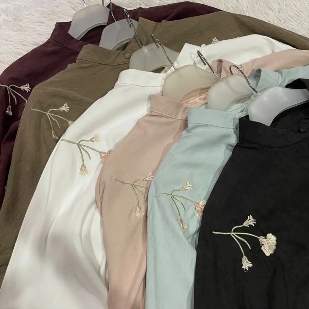 Floral Embroidered Loose Top