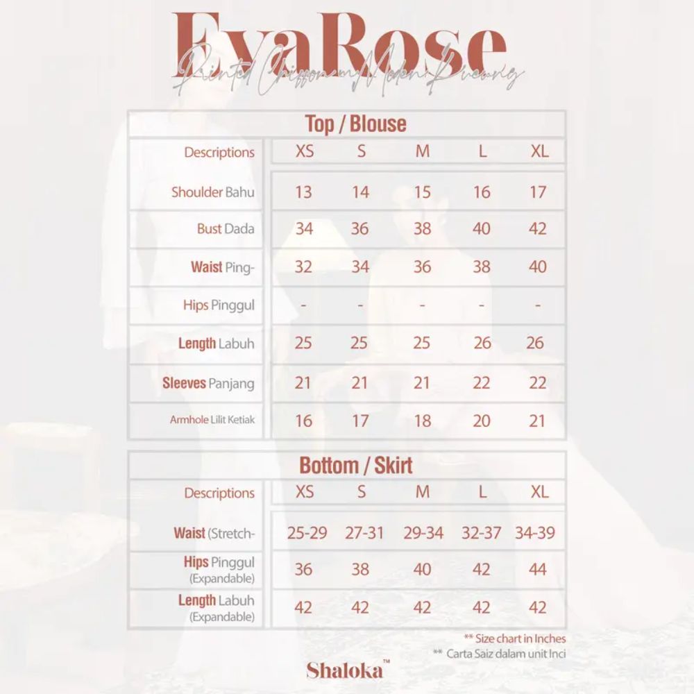 PRE ORDER | EvaRose Kurung Doll Printed Chiffon Lace Moden