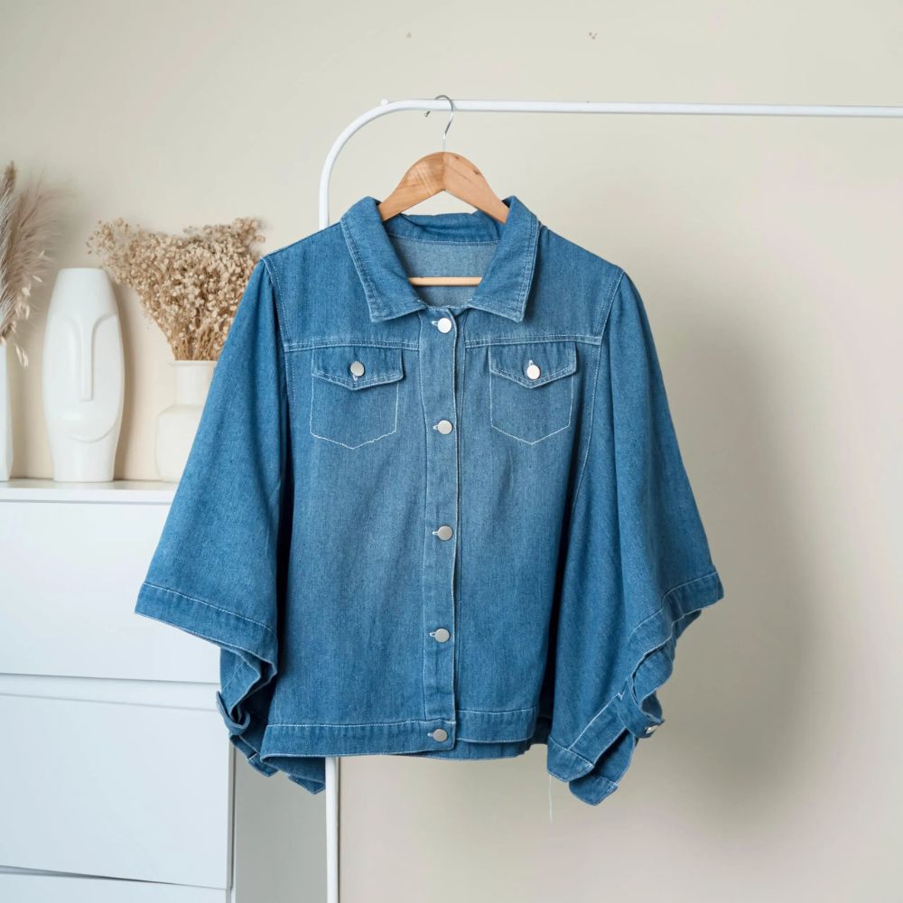 Lyla Denim Batwing Jacket