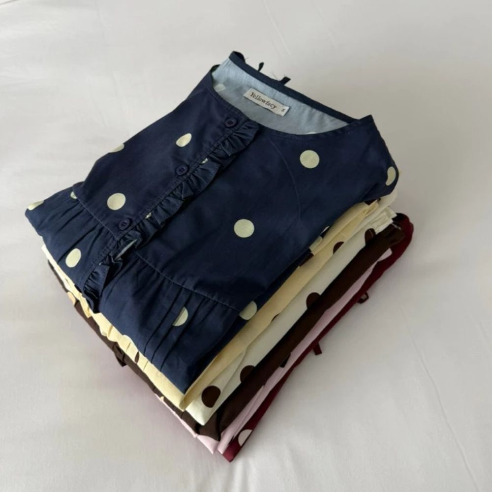 Polka Dot Poplin Blouse
