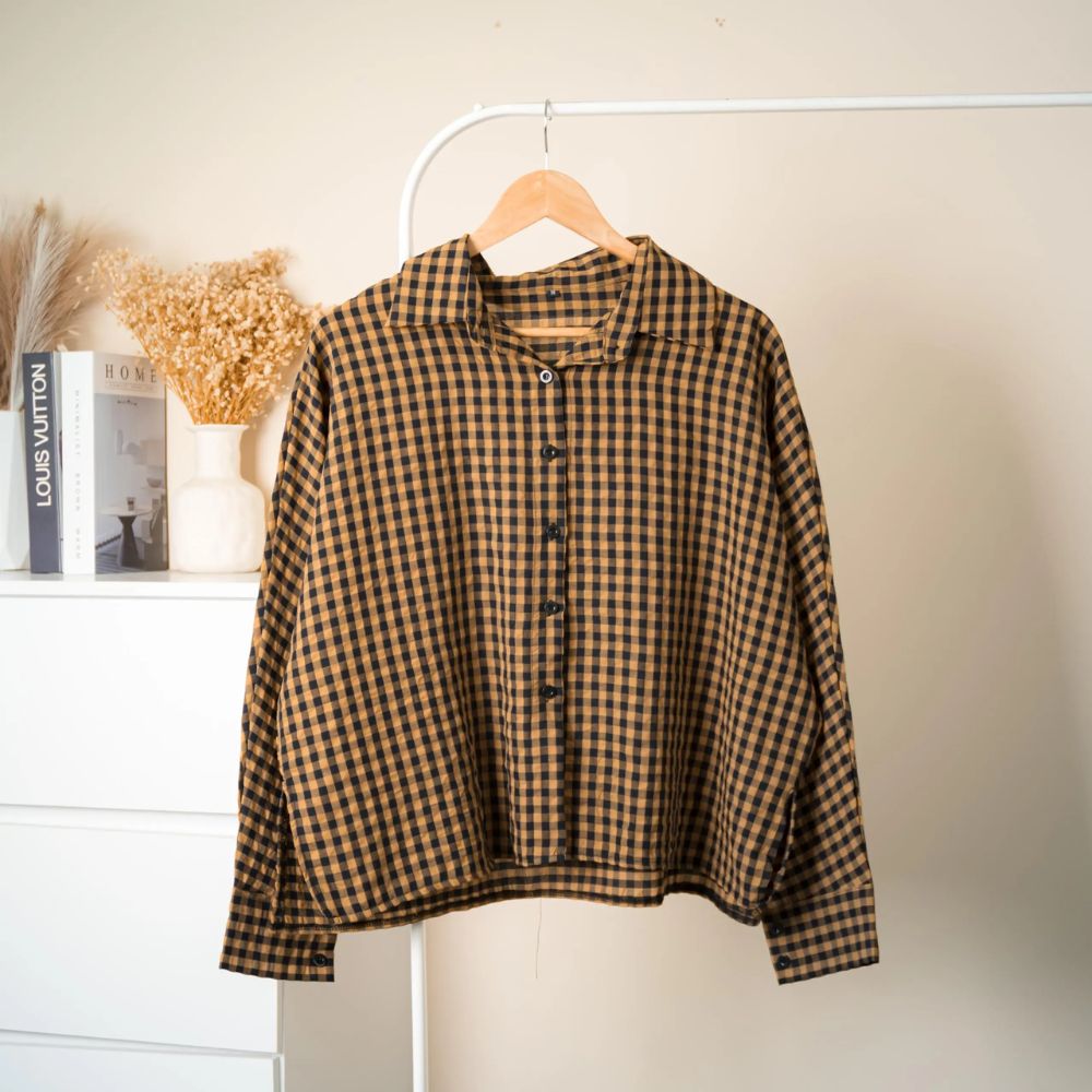 Elsie Plaid Batwing Top