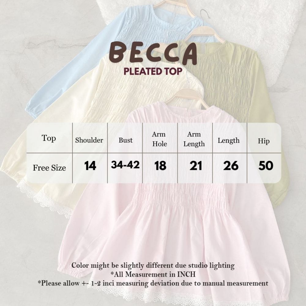 Becca Pleated Top
