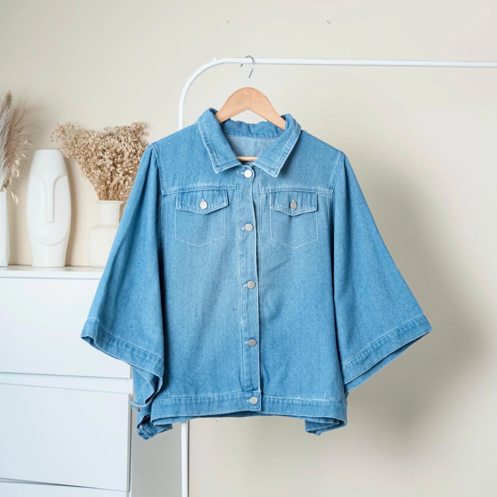 Lyla Denim Batwing Jacket