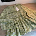Embroidered Checkered Blouse
