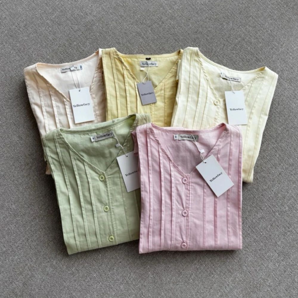 Pleated Poplin Cotton Blouse