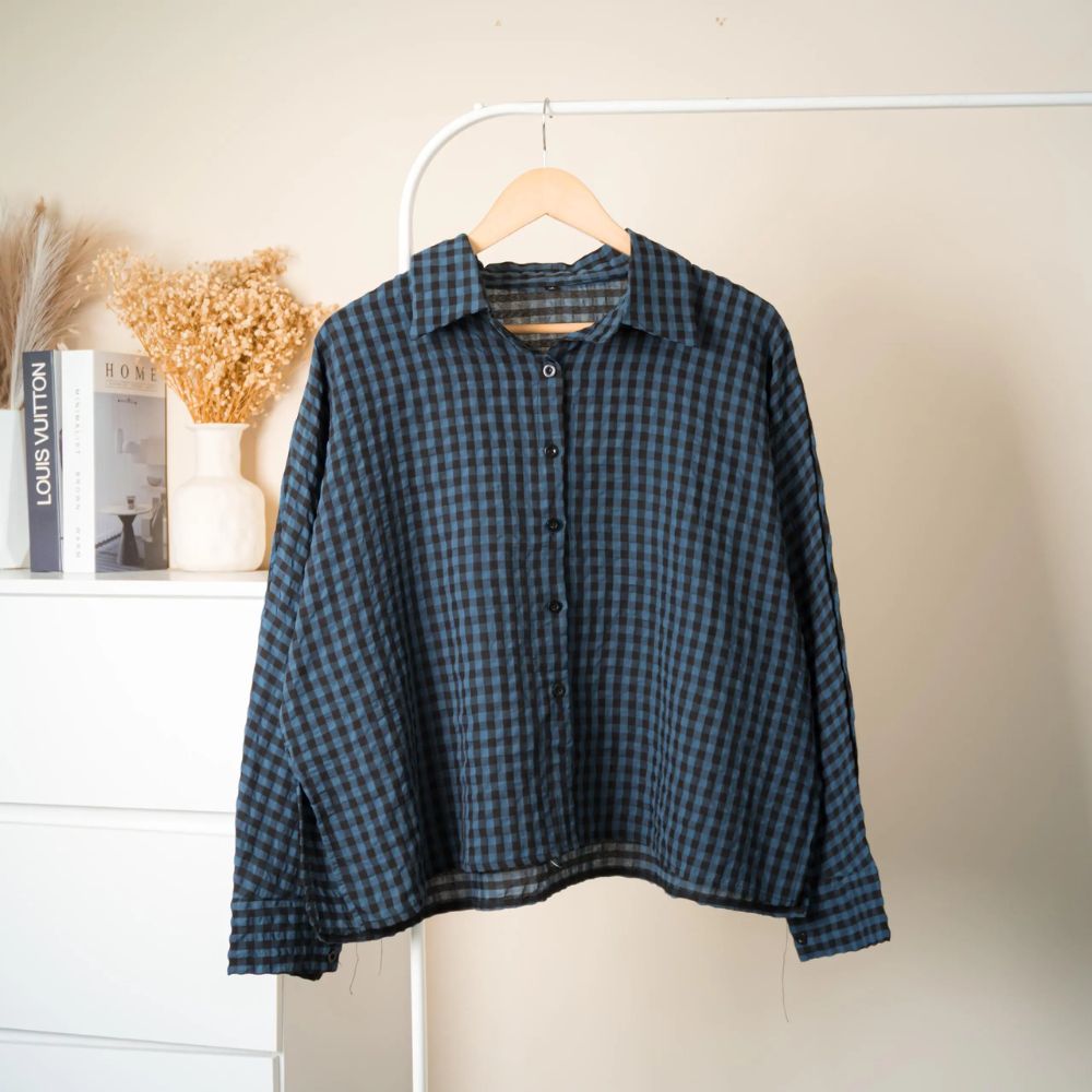 Elsie Plaid Batwing Top