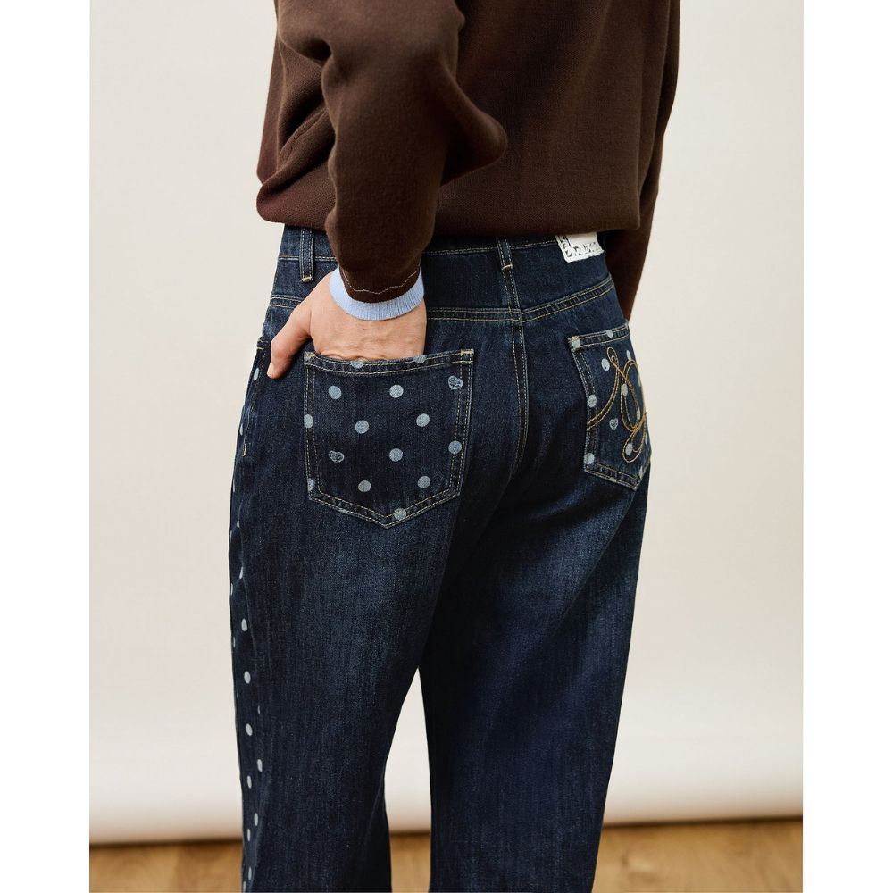 Polka Relaxed Flare Jeans