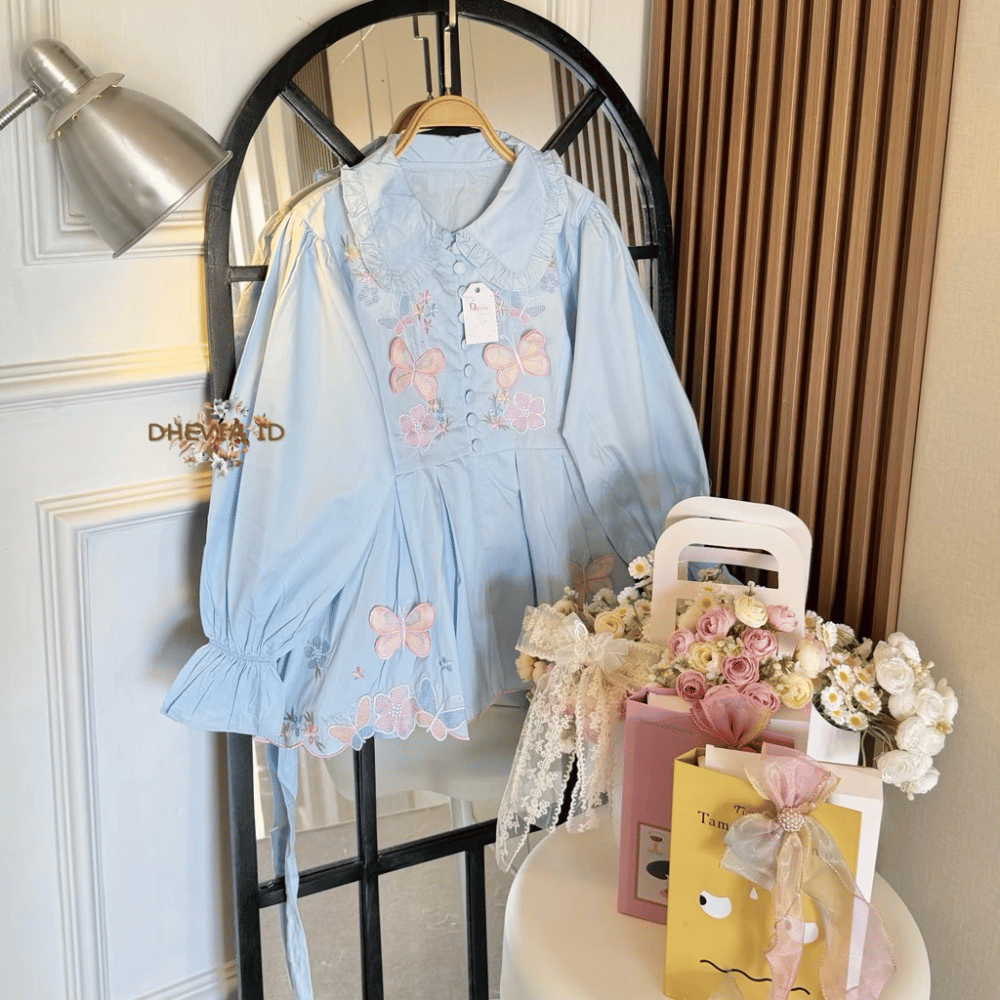 PRE ORDER | Glinda Ruffle Cotton Blouse