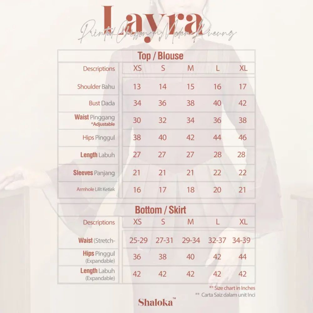 PRE ORDER | Layra Kurung Peplum Printed Chiffon Lace Moden