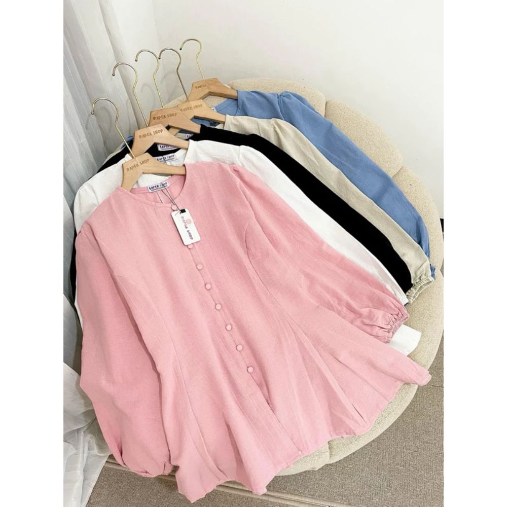 PRE ORDER | Nuby Button Up Peplum Top