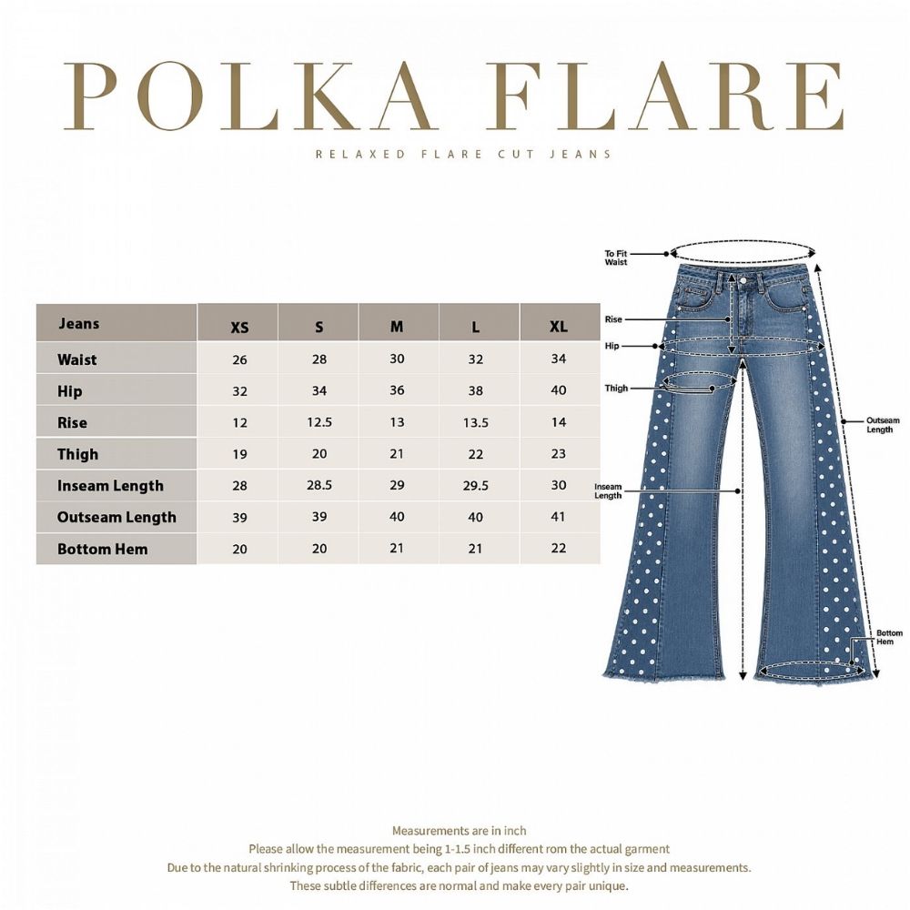 Polka Relaxed Flare Jeans
