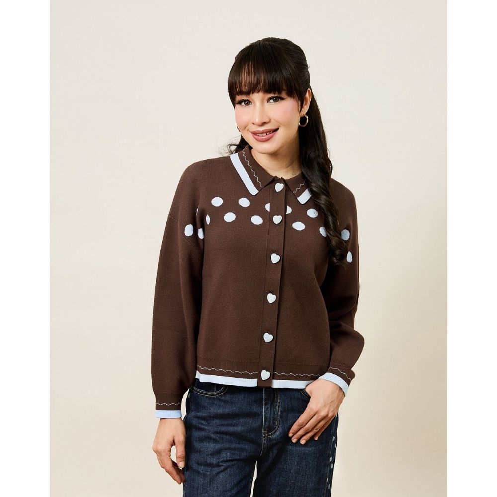 Darling Dot Knit Cardigan