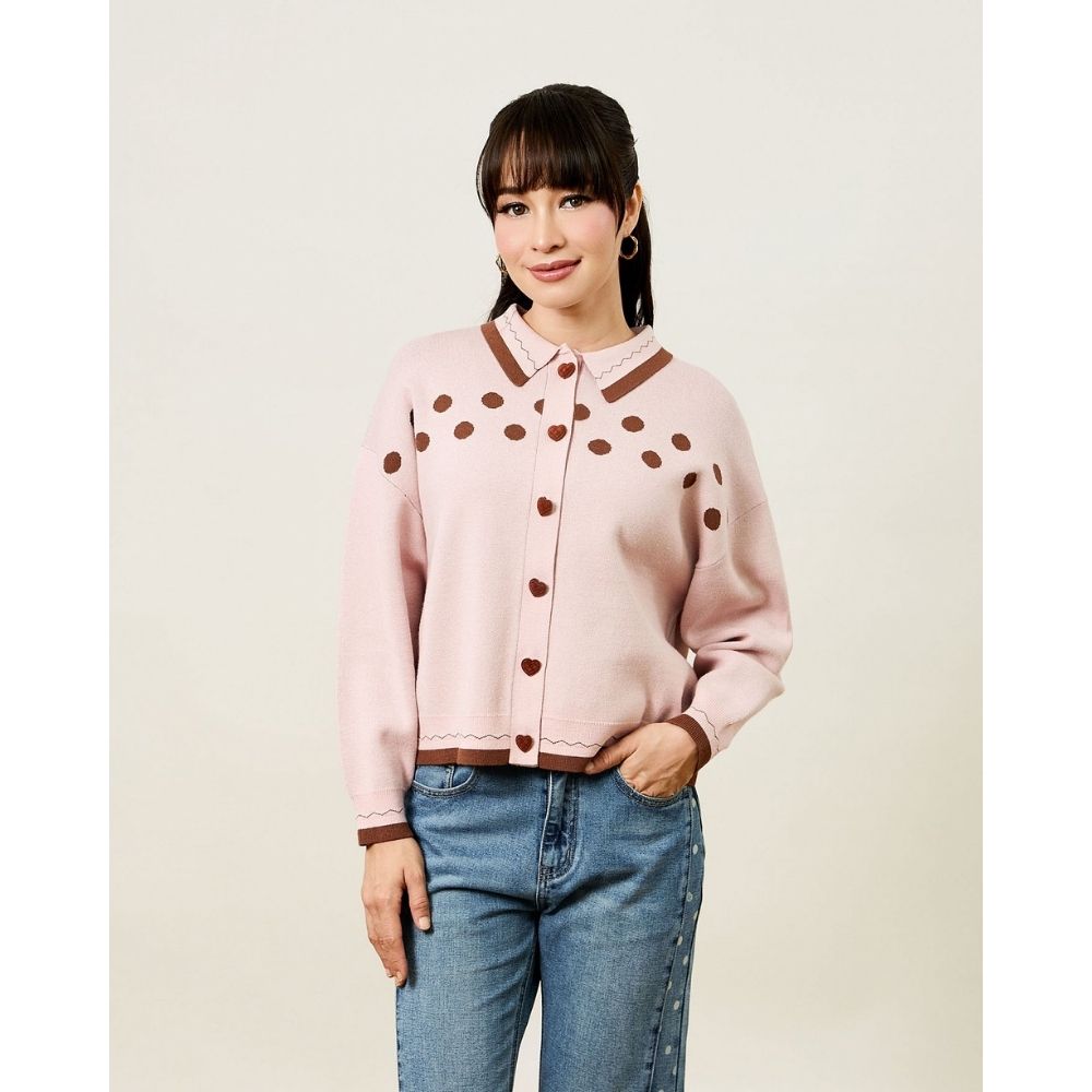 Darling Dot Knit Cardigan