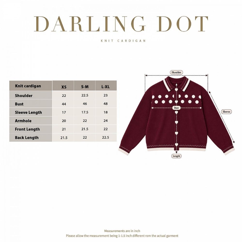 Darling Dot Knit Cardigan