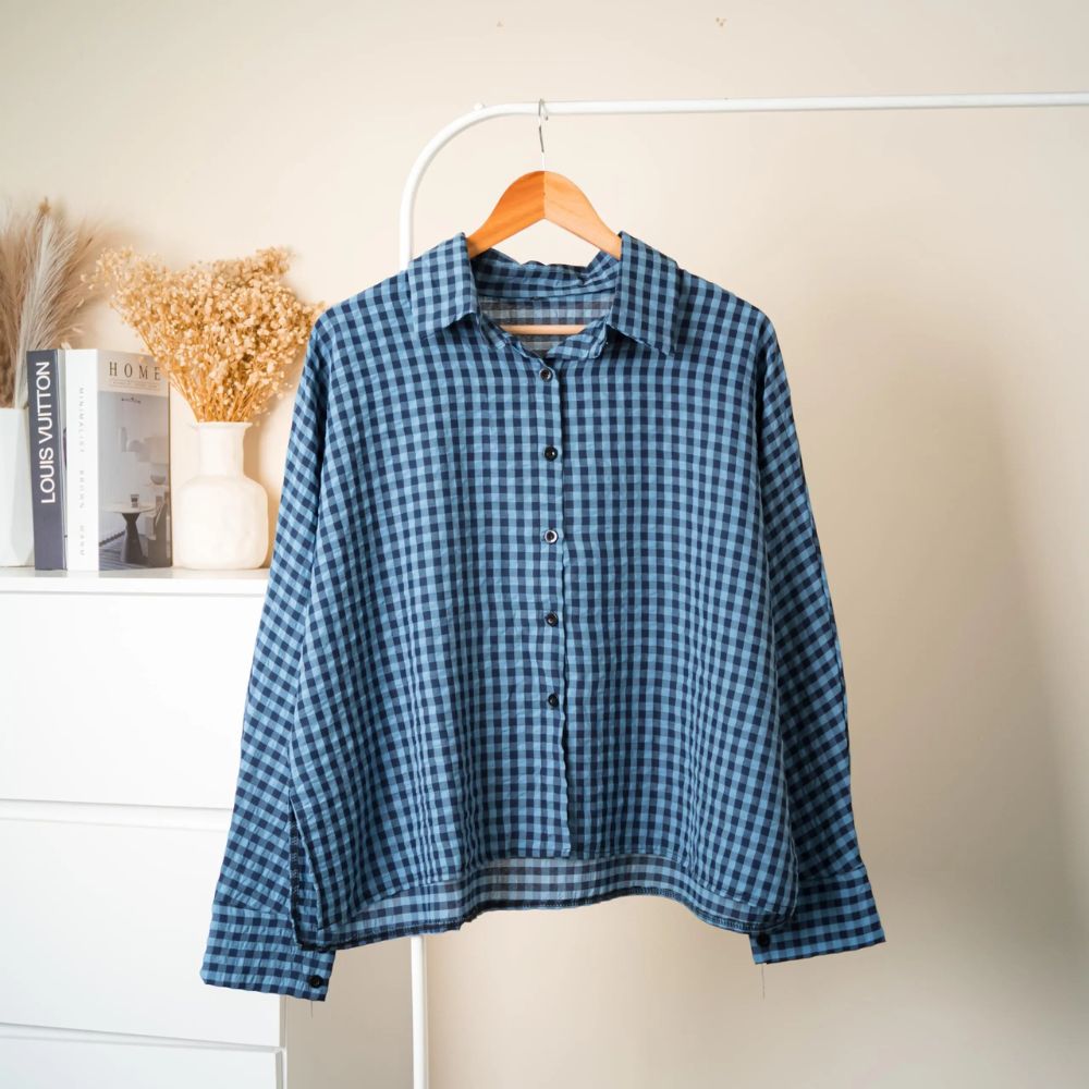 Elsie Plaid Batwing Top